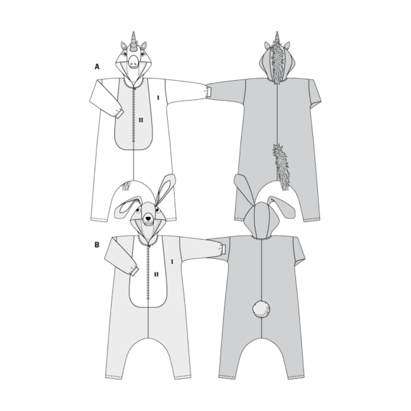 Burda Style Schnittmuster Nr. 2351 - Fasching - Einhorn und Hase – Bild 7