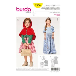 Burda Kids Schnittmuster Nr. 2356 - Fasching - Rotkäppchen und Prinzessin