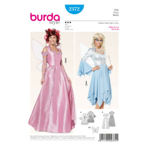 Burda Style Schnittmuster Nr. 2372 - Fasching - Elfe mit Flügel - Midi und Maxi