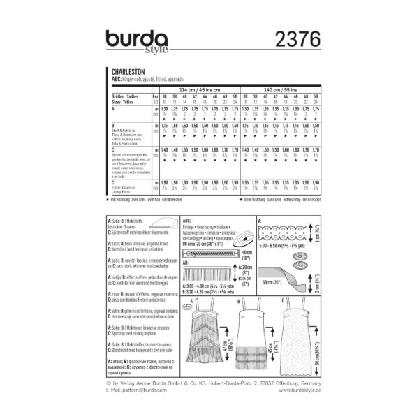 Burda Style Schnittmuster Nr. 2376 - Fasching - Charleston - Kleid – Bild 5