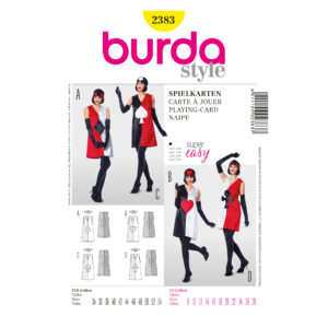 Burda Style Schnittmuster Nr. 2383 - Fasching - Spielkarten-Kostüm