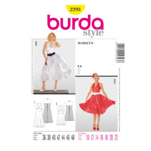 Burda Style Schnittmuster Nr. 2393 - Fasching - Kleid - Retrokleid Marylin