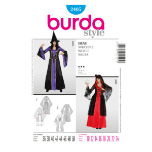 Burda Style Schnittmuster Nr. 2405 - Fasching - Hexe , Magierin, Hellseherin