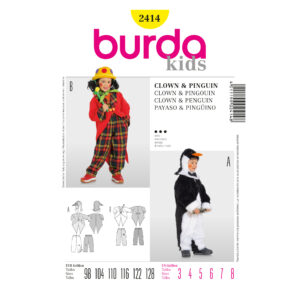 Burda Kids Schnittmuster Nr. 2414 - Fasching - Clown und Pinguin