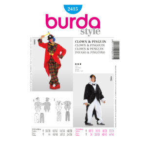 Burda Style Schnittmuster Nr. 2415 - Fasching - Clown und Pinguin - für Sie und Ihn