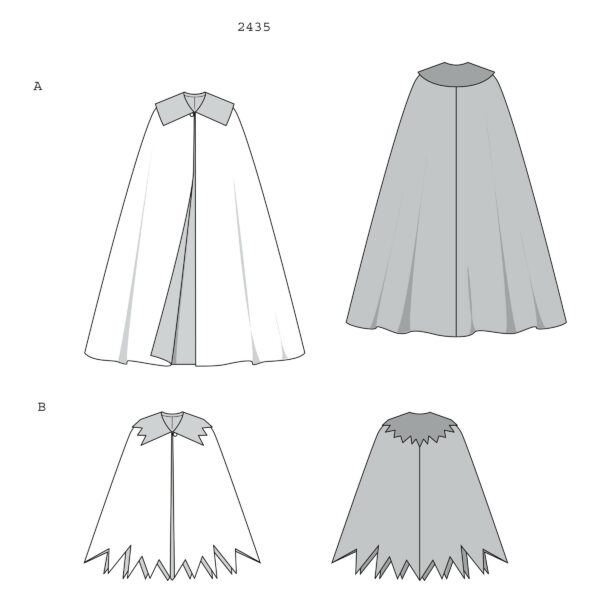 Burda Style Schnittmuster Nr. 2435 - Fasching - Dracula und Teufelin - Cape - Umhang – Bild 5