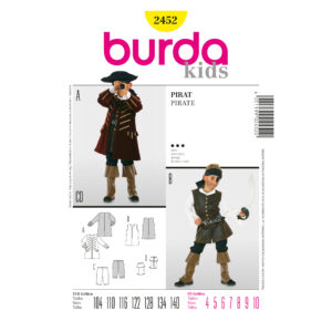 Burda Kids Schnittmuster Nr. 2452 - Fasching - Pirat - Jacke, Hose, Weste