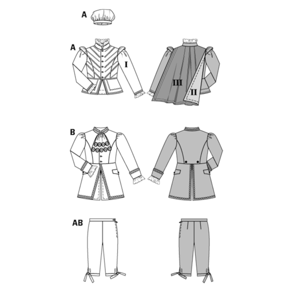 Burda Kids Schnittmuster Nr. 2461 - Fasching - Prinz und Wolfgang Amadeus – Bild 5