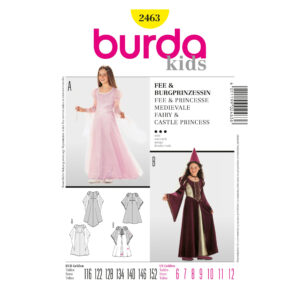 Burda Style Schnittmuster Nr. 2463 - Fasching - Fee und Burgprinzessin