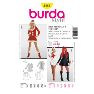 Burda Style Schnittmuster Nr. 2464 - Fasching - Miss Nikolaus und Teufelin