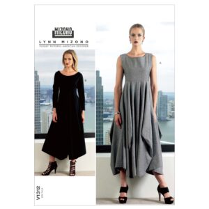 Vogue Schnittmuster V1312 - Kleid - Pulloverkleid mit weitem Rock