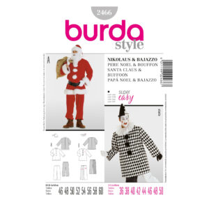 Burda Style Schnittmuster Nr. 2466 - Fasching - Nikolaus und Bajazzo