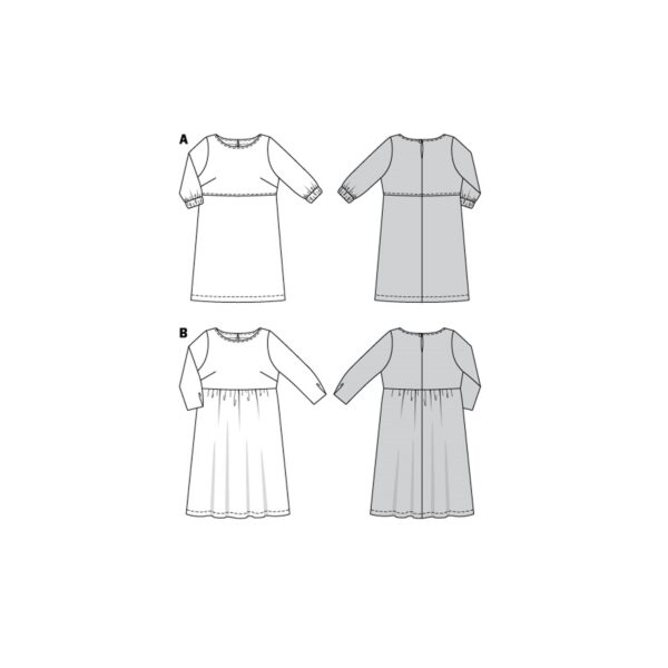 Burda Style Schnittmuster Nr. 6058 - Kleid – lockerer Fall – 3/4 lange Ärmel – Bild 9