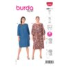 Burda Style Schnittmuster Nr. 6058 - Kleid – lockerer Fall – 3/4 lange Ärmel