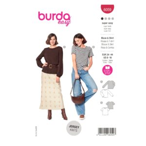 Burda Style Schnittmuster Nr. 6059 - Bluse - Shirt - kurze oder lange Ärmel