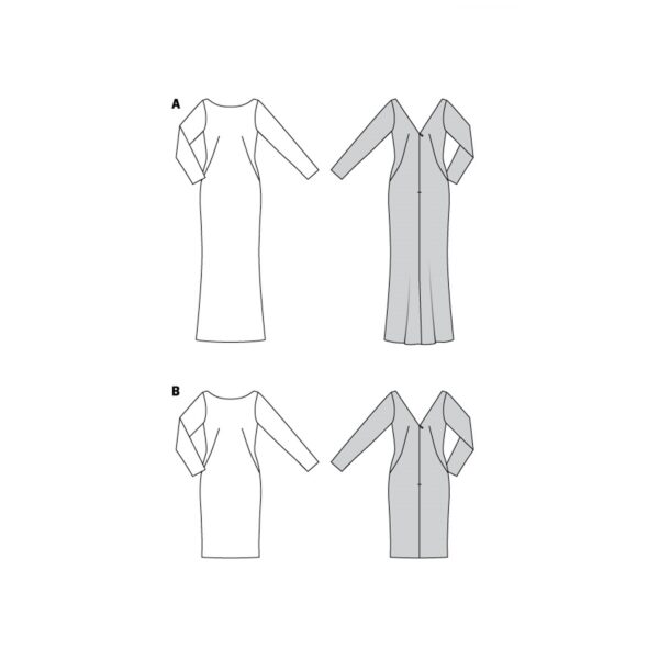 Burda Style Schnittmuster Nr. 6068 - Kleid, Abendkleid – schmale Silhouette – mit Rückendecolleté – Bild 11