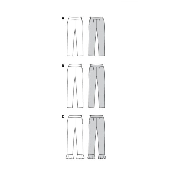 Burda Style Schnittmuster Nr. 6072 - Hosen in schmaler Form mit seitl. Reißverschluss – Bild 12