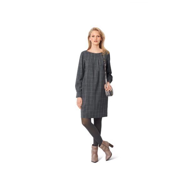 Burda Style Schnittmuster Nr. 6077 - Kleid und Bluse in gerader Linienführung mit Manschetten – Bild 2