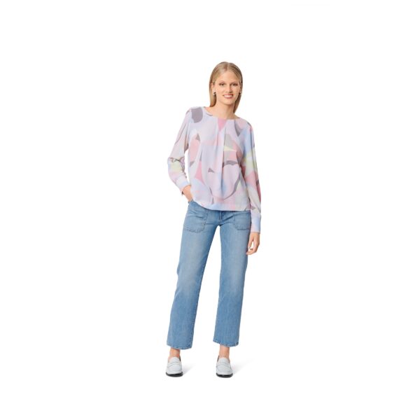 Burda Style Schnittmuster Nr. 6077 - Kleid und Bluse in gerader Linienführung mit Manschetten – Bild 5