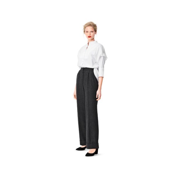 Burda Style Schnittmuster Nr. 6079 - Hose mit Bundfalten und Formbund – Bild 5