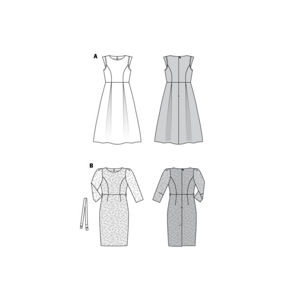 Burda Style Schnittmuster Nr. 6083 -  Festliches Kleid mit weitem Rock / Schmales Spitzenkleid – Bild 9
