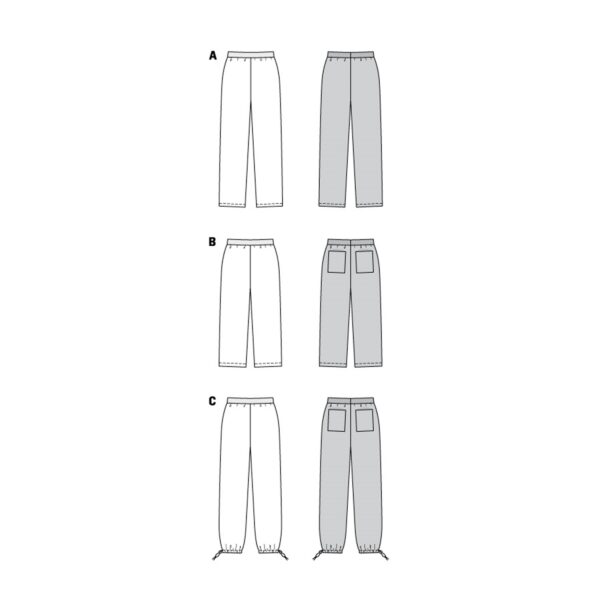 Burda Style Schnittmuster Nr. 6085 -  Hose mit Elastikbund und gerader Beinweite – Bild 12
