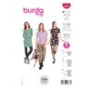 Burda Style Schnittmuster Nr. 6087 - Shirt, Kleid – körpernah - U-Boot-Ausschnitt