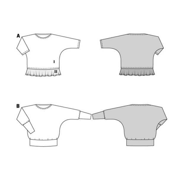 Burda Style Schnittmuster Nr. 6098 - Shirt mit Kimonoärmeln – Bild 9