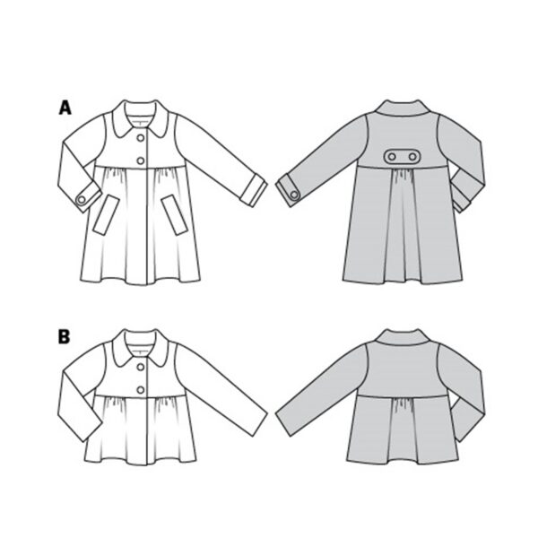 Burda Kids Schnittmuster Nr. 9268 - Mantel und Jacke mit Bubikragen – Bild 9