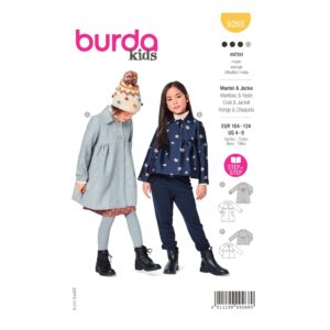 Burda Kids Schnittmuster Nr. 9268 - Mantel und Jacke mit Bubikragen
