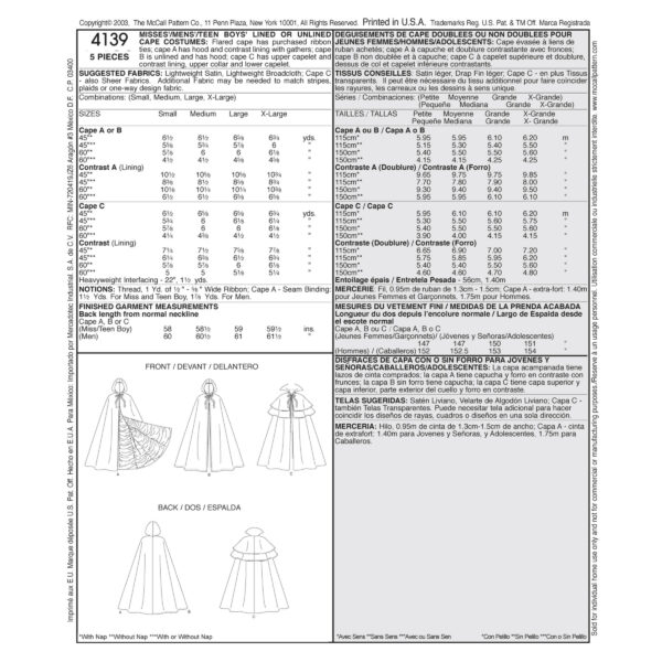 McCall's Schnittmuster M4139 - Kostüme - Gothic - Larp - Vampir - Dracula – Bild 6