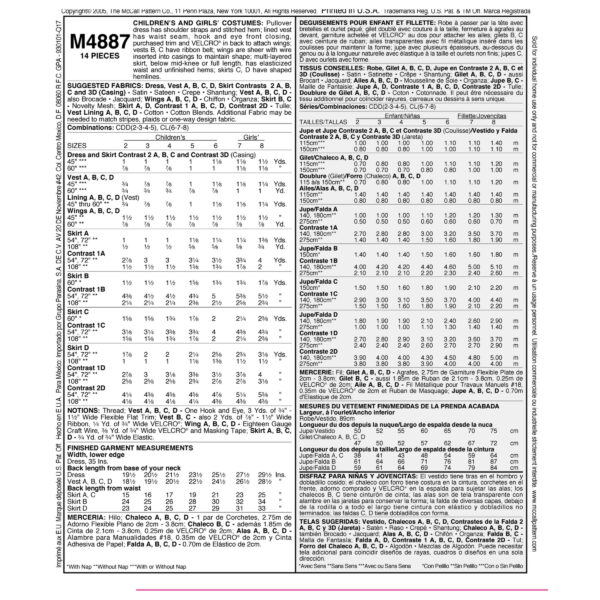 McCall's Schnittmuster M4887 - Kostüme - Schmetterlinge & Feen – Bild 9