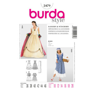 Burda Style Schnittmuster Nr. 2479 - Fasching - Historisches Kostüm - Kaiserin und Wäscherin