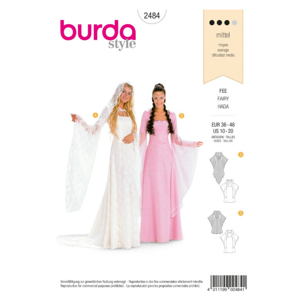 Burda Style Schnittmuster Nr. 2484 - Fasching - Kostüm - Fee