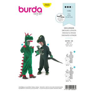Burda Kids Schnittmuster Nr. 2503 - Fasching - Kostüm - Drache und Dino