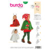 Burda Kids Schnittmuster Nr. 2517 - Fasching - Kostüm - Fliegenpilz und Co. - Cape - Umhang