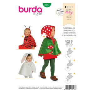 Burda Kids Schnittmuster Nr. 2517 - Fasching - Kostüm - Fliegenpilz und Co. - Cape - Umhang