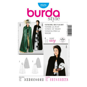 Burda Style Schnittmuster Nr. 2521 - Fasching - Umhang - Venedig bei Nacht