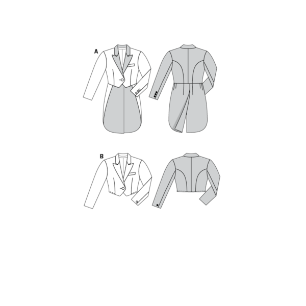 Burda Style Schnittmuster Nr. 2529 - Fasching - Kostüm - Variete - Frack - Bolero – Bild 5