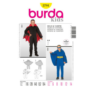 Burda Kids Schnittmuster Nr. 2791 - Fasching - Kostüm - Bat Boy - Vampir