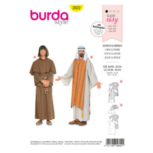 Burda Style Schnittmuster Nr. 2822 - Fasching - Kostüm - Scheich und Mönch