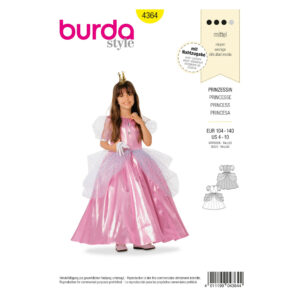 Burda Kids Schnittmuster Nr. 4364 - Fasching - Kostüm - Prinzessin