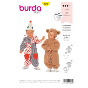 Burda Kids Schnittmuster Nr. 4946 - Fasching - Kostüm - Clown und Bär