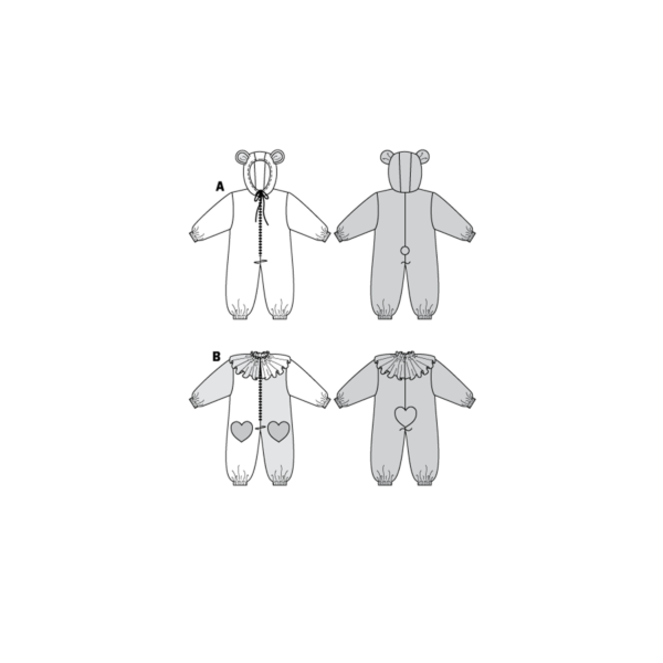Burda Kids Schnittmuster Nr. 4946 - Fasching - Kostüm - Clown und Bär – Bild 5