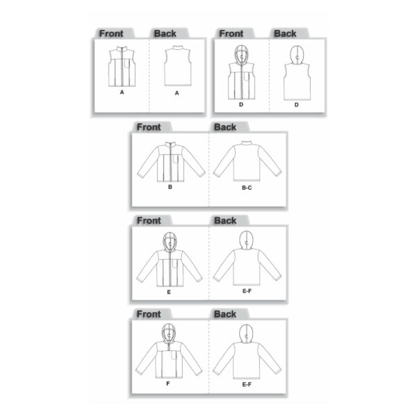 McCall's Schnittmuster M5252 - Jacken und Westen - für Sie und Ihn – Bild 9
