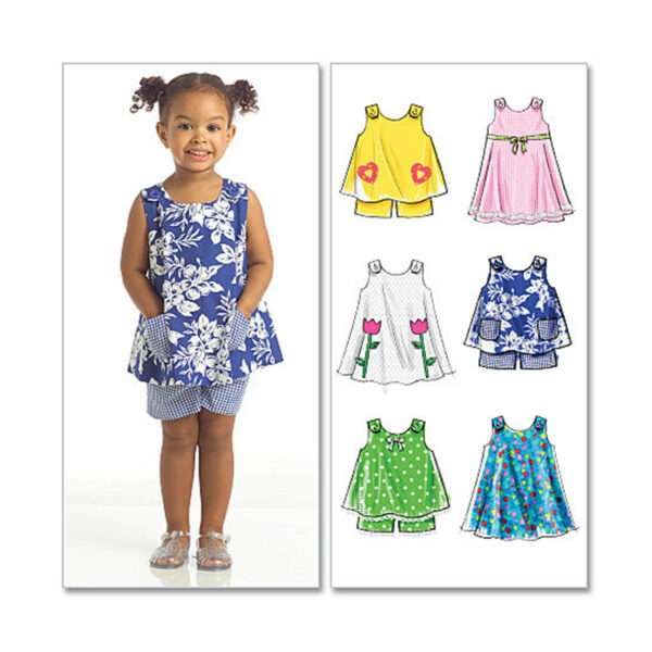 McCall's Schnittmuster M5416 - Kombination - Kleidchen und Hose - für Baby und Kleinkind – Bild 2