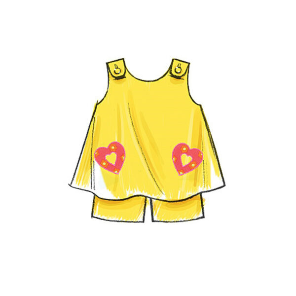 McCall's Schnittmuster M5416 - Kombination - Kleidchen und Hose - für Baby und Kleinkind – Bild 3