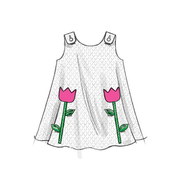 McCall's Schnittmuster M5416 - Kombination - Kleidchen und Hose - für Baby und Kleinkind – Bild 5