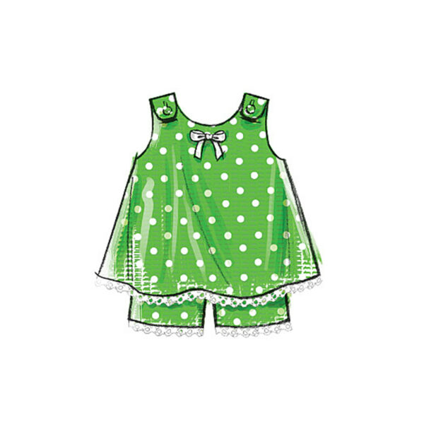 McCall's Schnittmuster M5416 - Kombination - Kleidchen und Hose - für Baby und Kleinkind – Bild 7