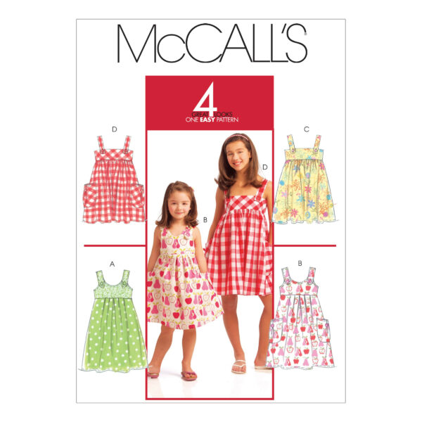 McCall's Schnittmuster M5613 - Kleid - Trägerkleid - Hängerkleid für Kinder